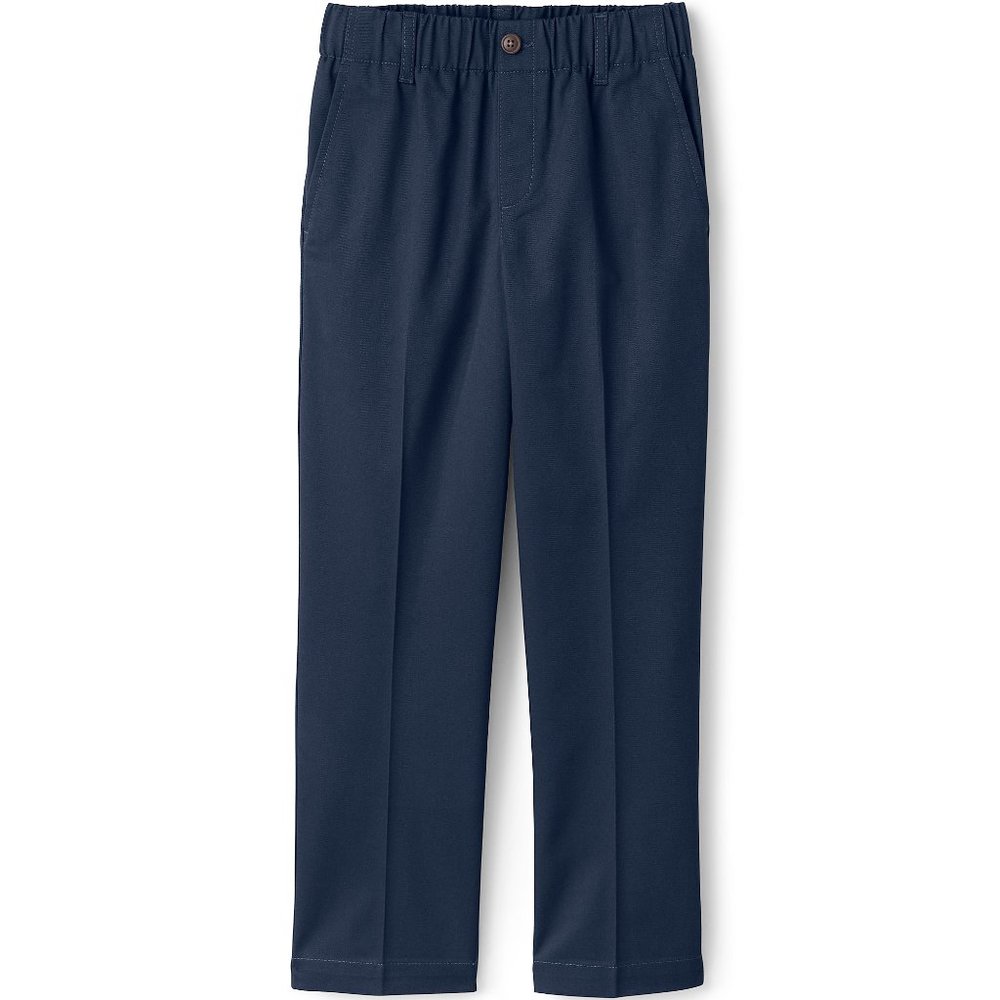 Lands' End Boys Elastic Waist Chino Pants, School Uniform, Unhemmed,  NWT